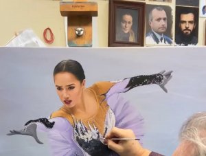 Картина "Черный лебедь" с Алиной Загитовой.