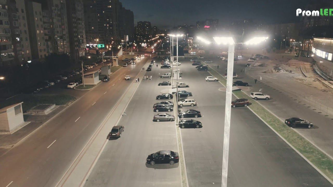 Освещение парковки ТРК Атлантик-Сити