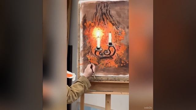 #калина красная #мастер класс гуашь картон от Александра Мицника ЧСХРФ смотреть онлайн