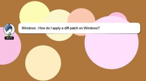 Windows : How do I apply a diff patch on Windows?