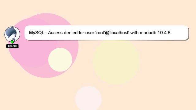 MySQL : Access denied for user 'root'@'localhost' with mariadb 10.4.8 docker container using docker смотреть онлайн