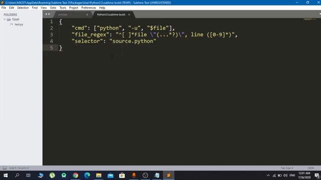 3. Setting up a Python Development Environment in Sublime Text
