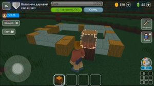 Рыжик хочет придумать название деревни в Блок Крафт 3Д (Block Craft 3D) В гостях у Рыжика