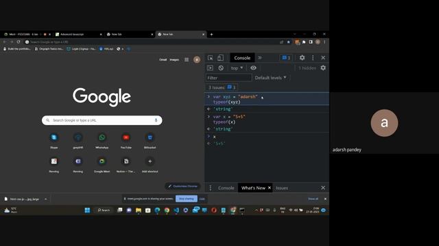 Javascript variables, conditional operators, Logical operators Lecture 9