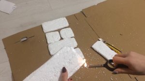 DIY ✨ КИРПИЧИ ИЗ ПЕНОПЛАСТА для камина ✨ Самый простой способ