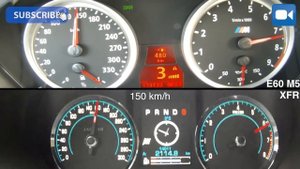 BMW E60 M5 507 HP vs Jaguar XFR 510 HP 0-260 km/h Acceleration BATTLE!