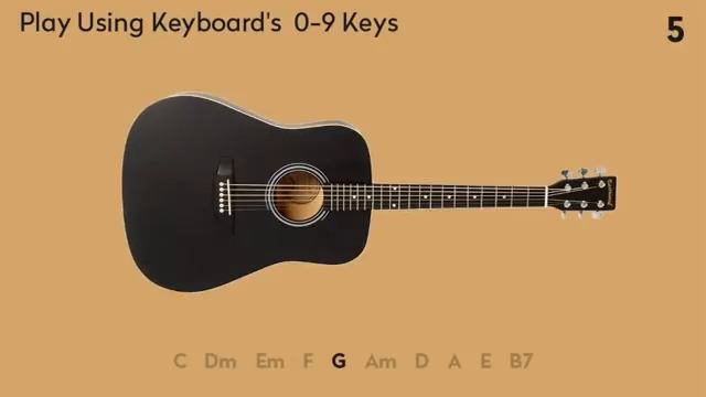 YouTube Acoustic Guitar - Play Acoustic Guitar With Computer Keyboard