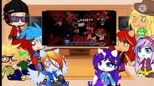 Autastic Alex and Friends reacts to fnf Mario's Madness Mod part 1.