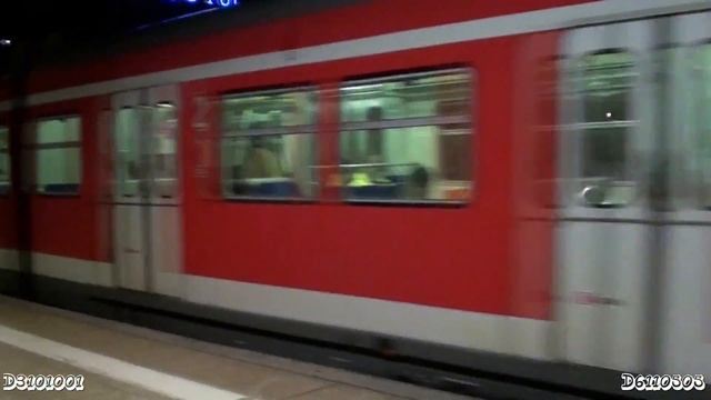 Stadtschnellbahn (S-Bahn) train in Frankfurt, Germany смотреть онлайн