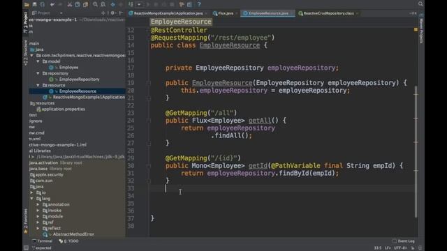 Reactive Spring | Spring WebFlux using Spring Reactive Mongo | Tech Primers смотреть онлайн