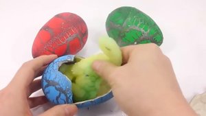 Яйцо Динозавра Растущее в воде Dinosaur Egg Learn Colors Slime Play Doh Icecream Surprise Egg Toys
