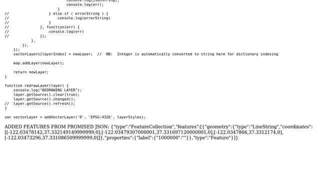 GIS: OpenLayers dynamic JSON Vector Source works in OL v3 but not OL v6