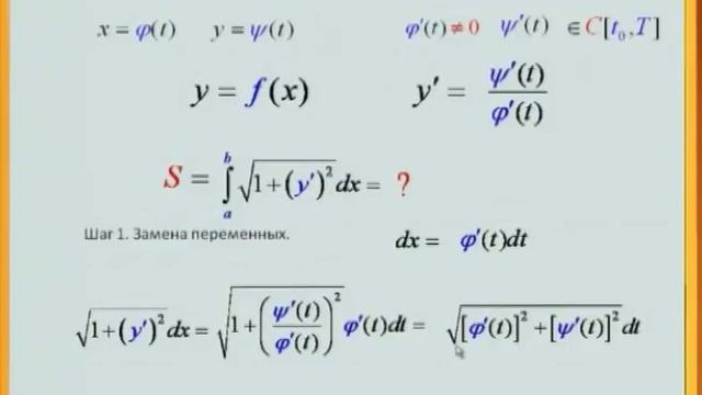 11 Лекция Вычисление длины кривой Дифференциал длины дуги кривой смотреть онлайн