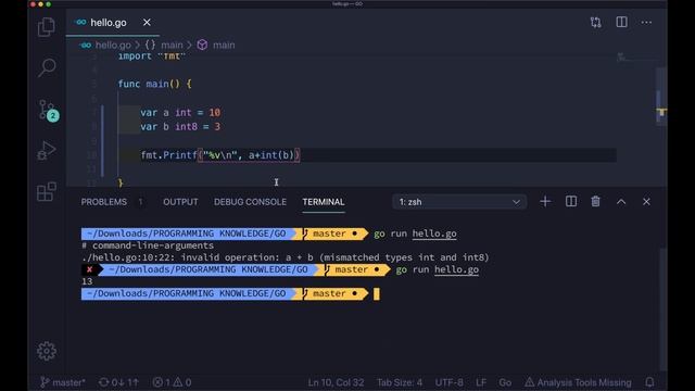 Go Tutorial (Golang) 6 - Integer Types, Bitwise Operators, Bit Shifting