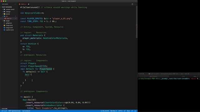 Rust Bevy Tutorial 1/3 - GameDev from Scratch!!!