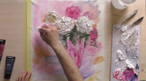 Образование художника.  Рисуем цветы акрилом.