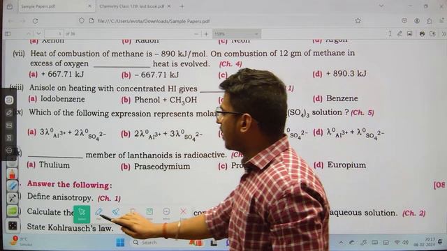 Class 12 Chemistry Sample Paper Solution | Detailed Solution | Boards 2024 Abhishek Sir Chemistry