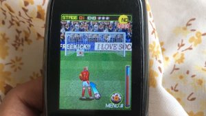 Freekick Festival game from Samsung SGH-D600 being practically unplayable.