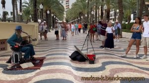 Busking in Alicante, Spain - C C Rider