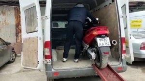 Мотоэвакуатор погрузка мотоцикла