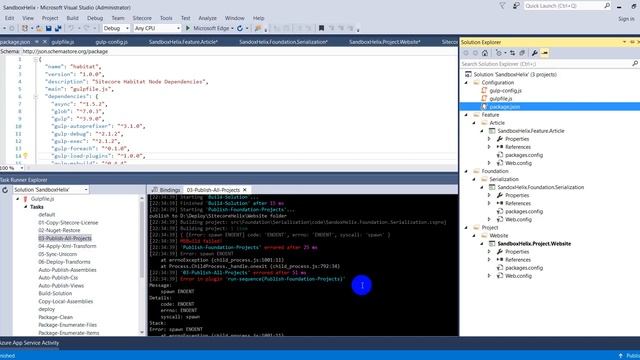 Setting up Sitecore Helix & Gulp смотреть онлайн