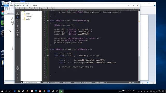 Программа для новогодней ёлки в QtCreator смотреть онлайн