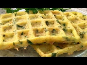 Картофельные вафли-запеканка без муки в электровафельнице.