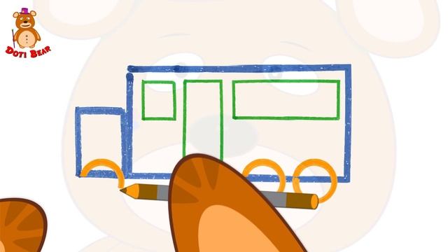 Как нарисовать автобус? смотреть онлайн