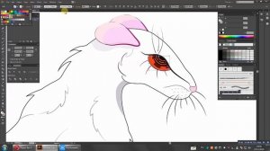 Drawing in Illustrator CC. Digital drawing. Rat drawing. Рисование в Illustrator CC.