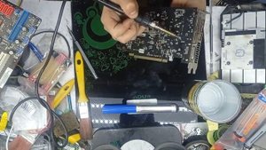 Ремонт топовый видеокарты своего времени rx 580.