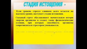 Урок ОБЖ 7 класс Стресс и его влияние на человека