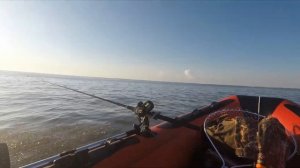 RIB GLADIATOR 380 AL на волнах в море. Мотор MERCURY 15 EFI