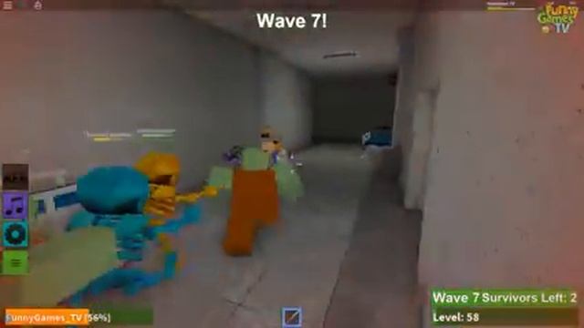 Сумасшедшие ЗОМБИ #3 Приключения героя ROBLOX против армии зомби видео смотреть онлайн