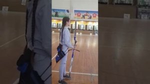 Победительница соревнований по стрельбе из лука Аршан 2019