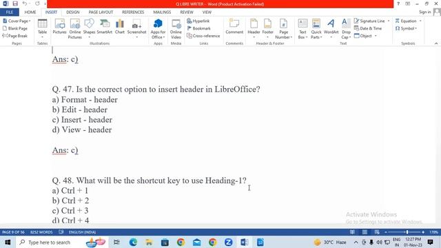 About MCQ Question of Libre Office Writer | GIT Education смотреть онлайн