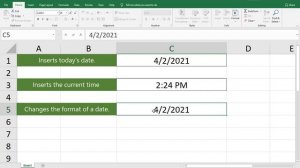 Change Date Format || Insert Date & Time || Excel Tutorials