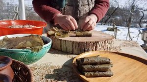 Долма из виноградных листьев и бараньего фарша Азербайджанская кухня Деревенская Кухня Рецепты бабуш