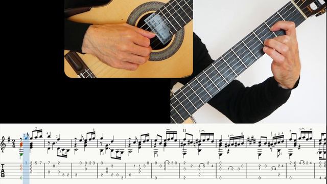 Por una Cabeza (C. Gardel), Guitar lesson, sheet and Tab смотреть онлайн