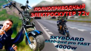 ПОЛНОПРИВОДНЫЙ Электроскутер 3акб 2021 SKYBOARD BR30-2WD pro fast CityCoco 3акб 2021 citycoco 4000w