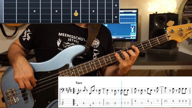 MAMMAMIA - Måneskin (Bass Cover With Score And Tabs In Video)