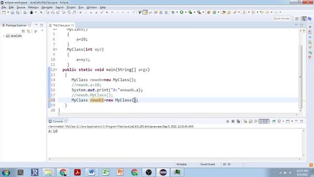 Constructor and its overloading in Java | With Notes and Practical Programs | Eclipse screen sharin смотреть онлайн