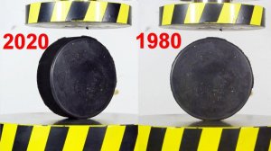 HYDRAULIC PRESS VS OLD AND MODERN HOCKEY PUCK