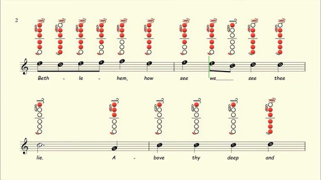 How to play O Little Town of Bethlehem on Flute | Sheet Music with Tab смотреть онлайн