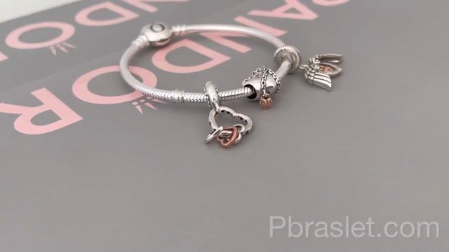 Комплект подвеска Моменты любви, сердце Береги меня, подвеска Крылья ангела, браслет Пандора смотреть онлайн