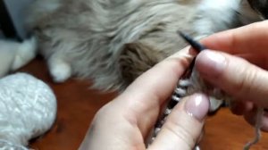 Шапка из пуха норки спицами. Удачная модель, хорошо сидит!!