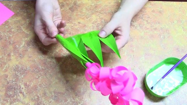 Цветы из бумаги /Интересная поделка в садик или школу/ Аппликация / Идея смотреть онлайн