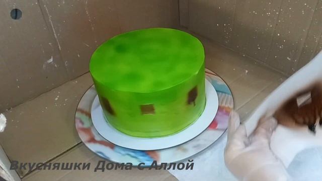 Майнкрафт// Идея украшения торта// Как украсить торт Майнкрафт// Вкусняшки Дома с Аллой