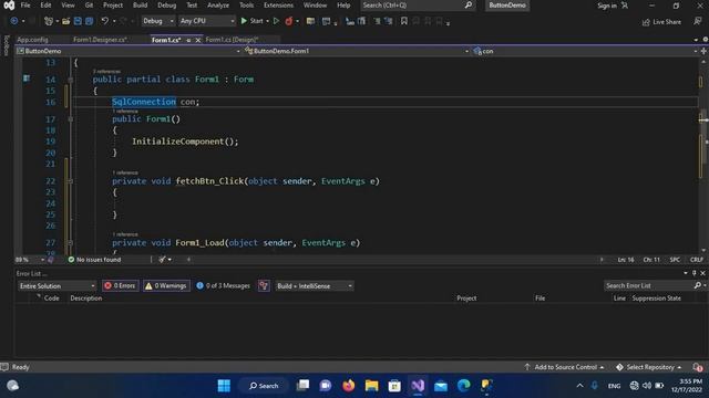 Connection To SQL SERVER in Visual Studio 2022 [C# Tutorial] смотреть онлайн