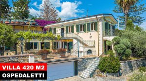 Sea view villa for sale in Ospedaletti 420 m2