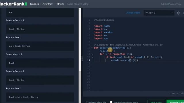 78 - Super Reduced String | Strings | Hackerrank Solution | Python